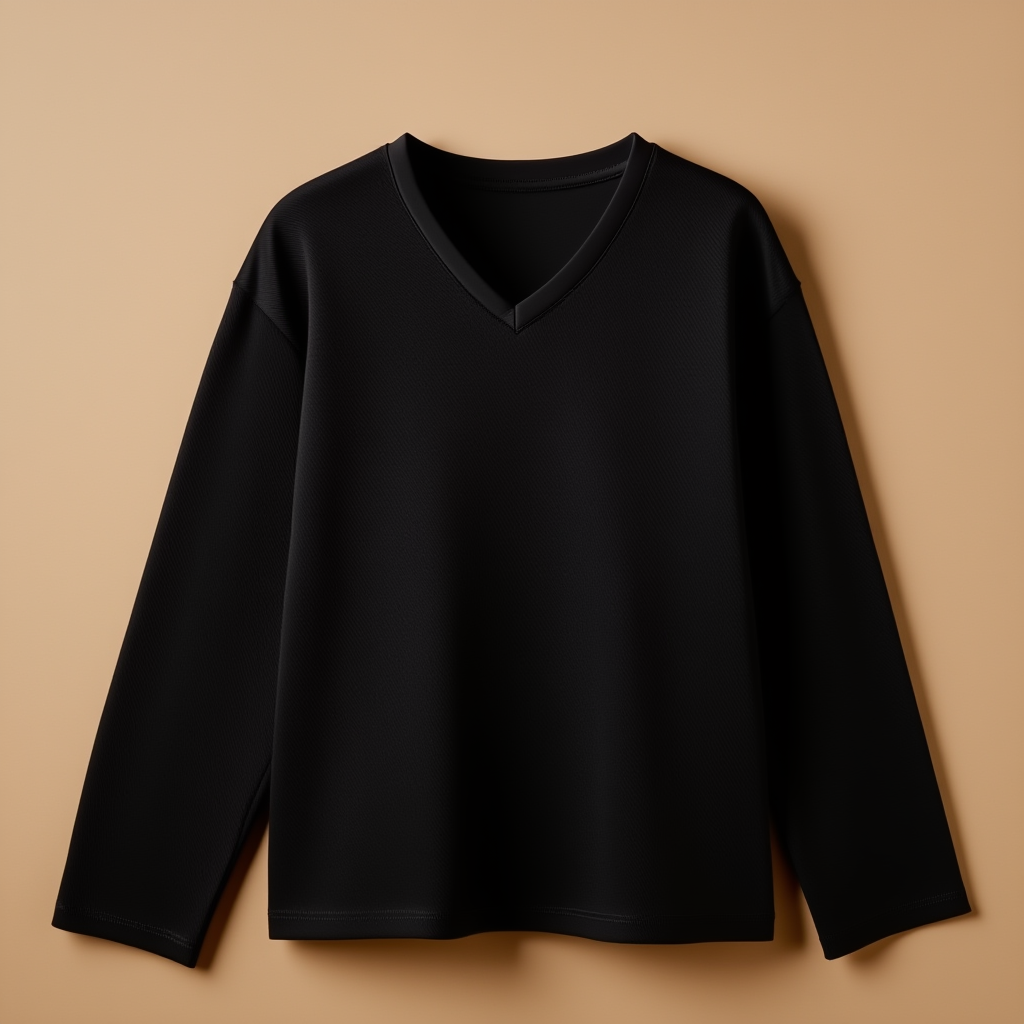 Black V-Neck Women V Neck Full Sleeve - Black - Image 1