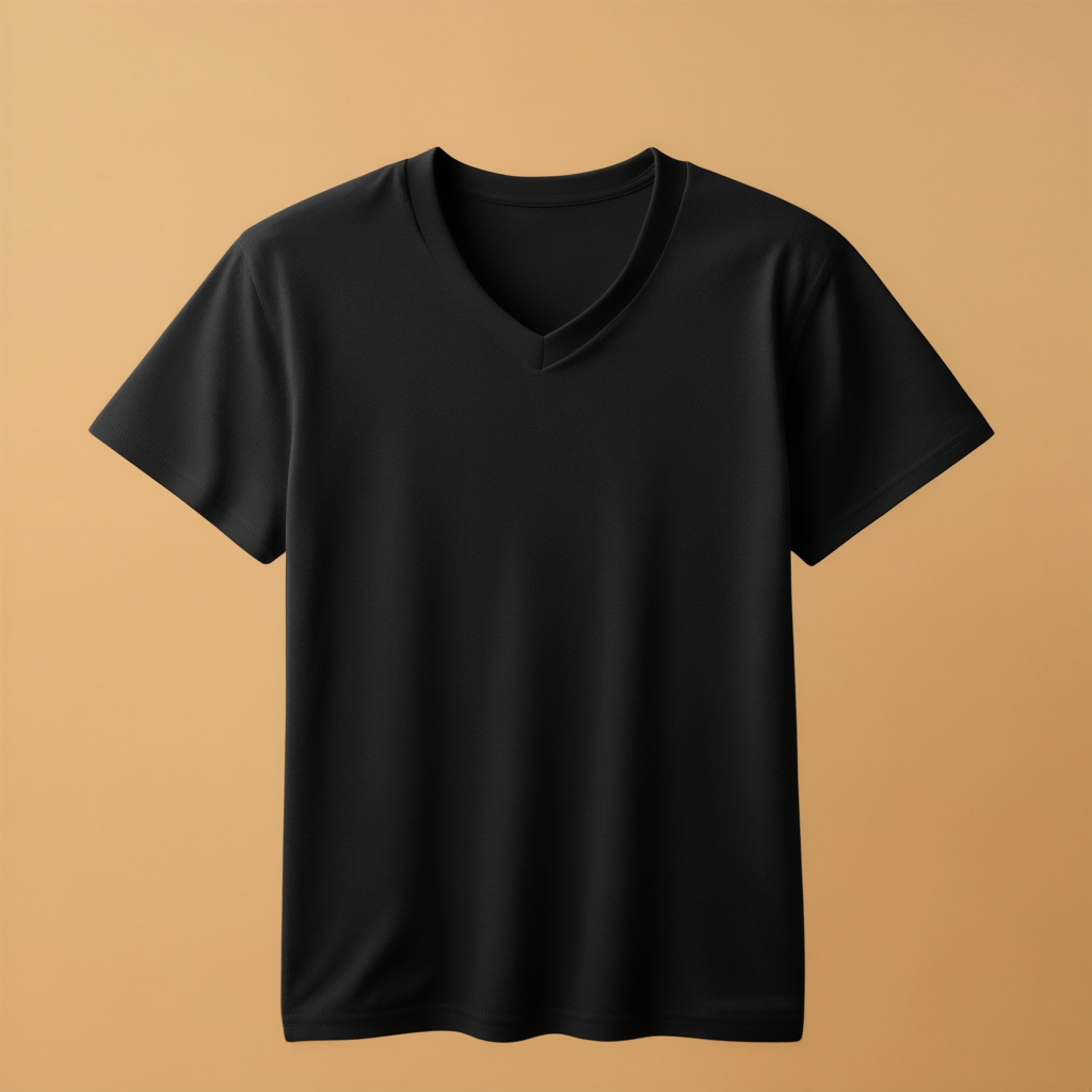 Black V-Neck Women V Neck Half Sleeve - Black - Image 1