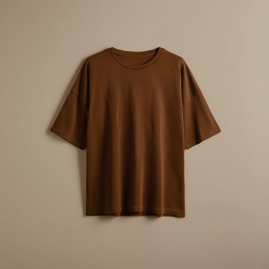 Brown Tee Oversized - Brown - Image 1