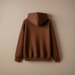 Hoodie With Zipper - Brown - Image 2