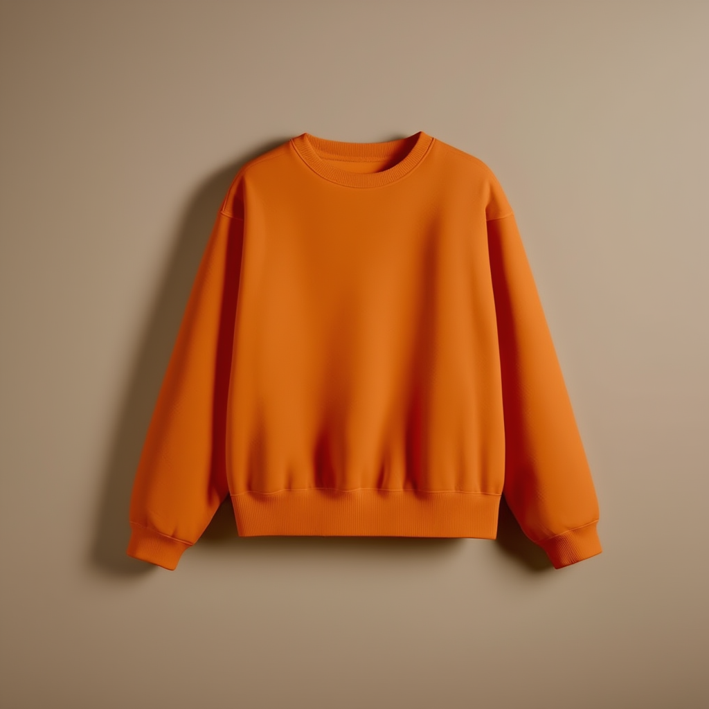 Crewneck Orange Sweatshirt - Orange - Image 1