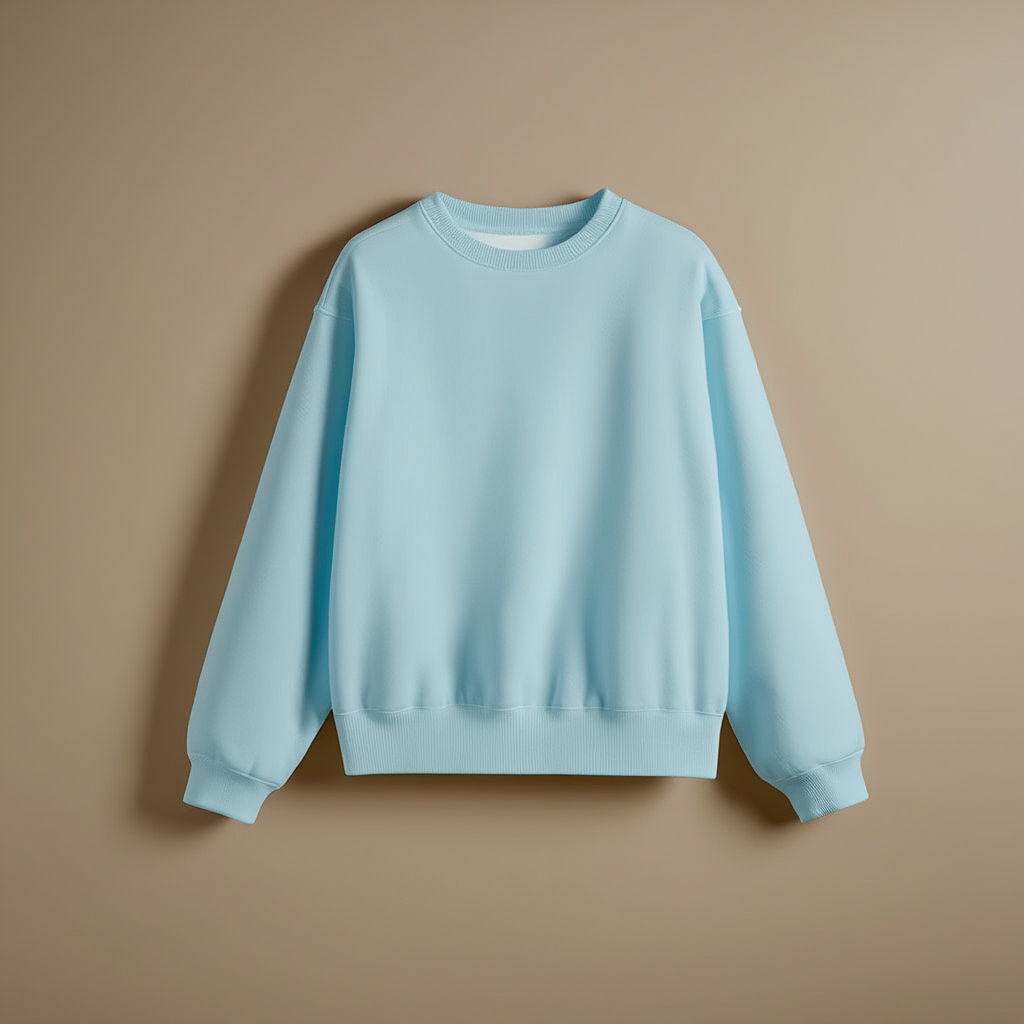 Crewneck Sky Blue Sweatshirt - Sky Blue - Image 1