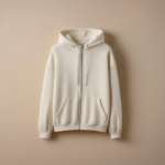 Hoodie With Zipper - White