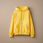 Women Hoodie With Zipper - Yellow
