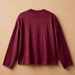 Round Neck Full Sleeve - Maroon - Image 2