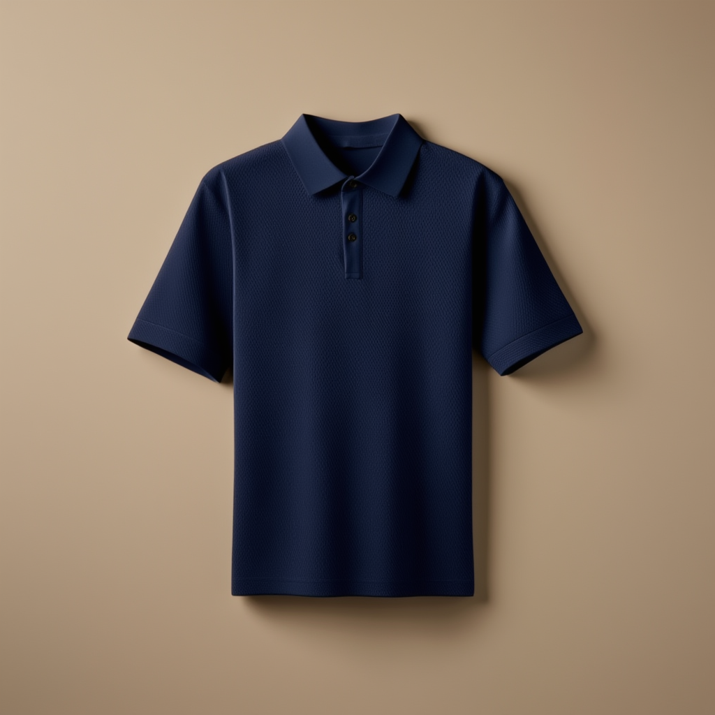 Navy Pique Polo Polo - Navy - Image 1