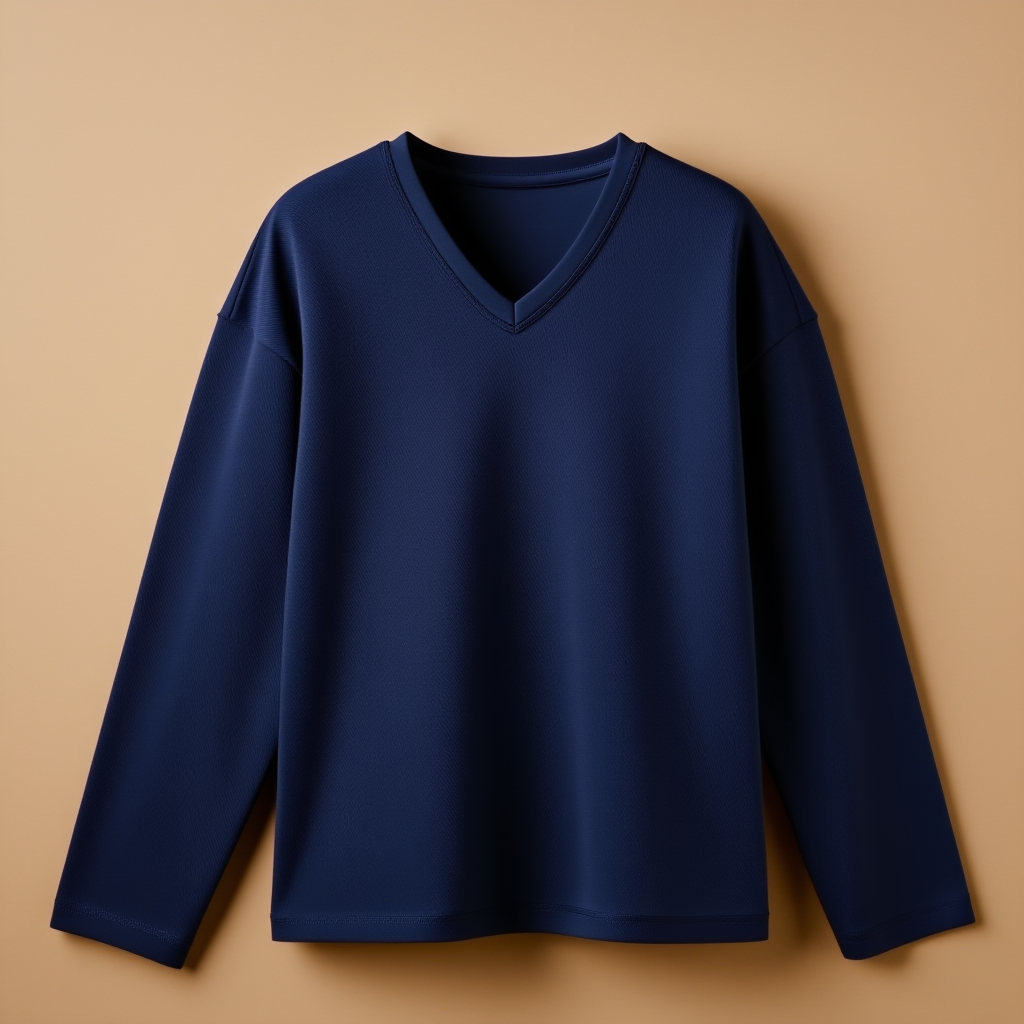 Navy V-Neck V Neck Full Sleeve - Navy - Image 1