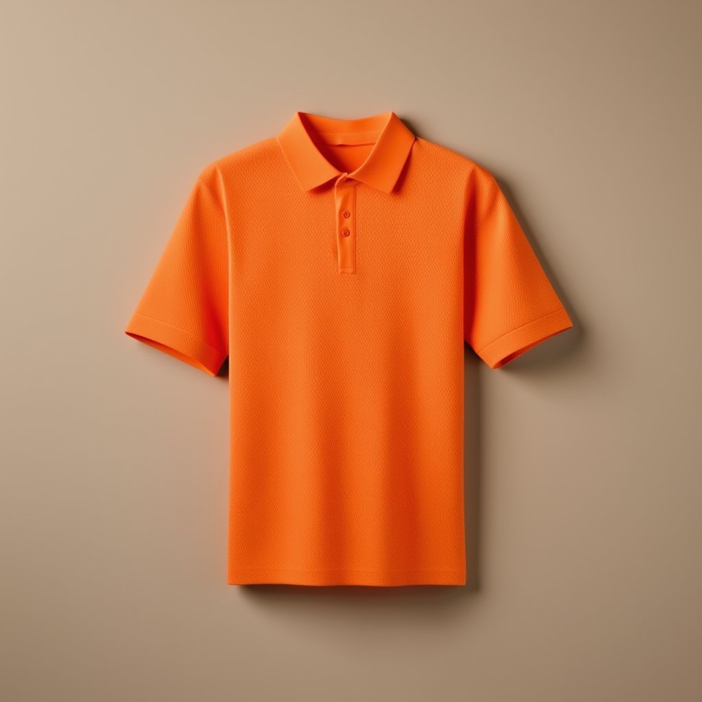 Orange Pique Polo Polo - Orange - Image 1