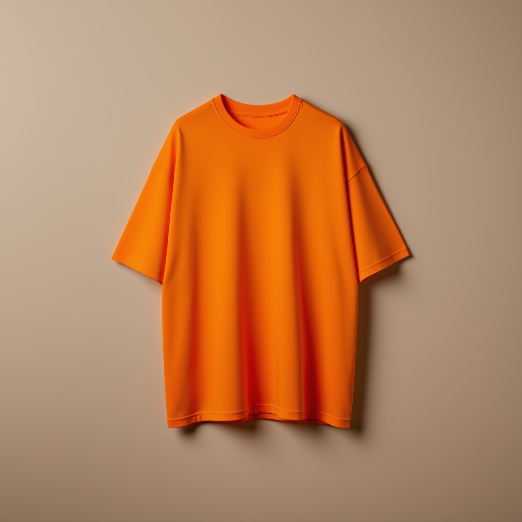 Orange Tee Drop Shoulder - Orange - Image 1