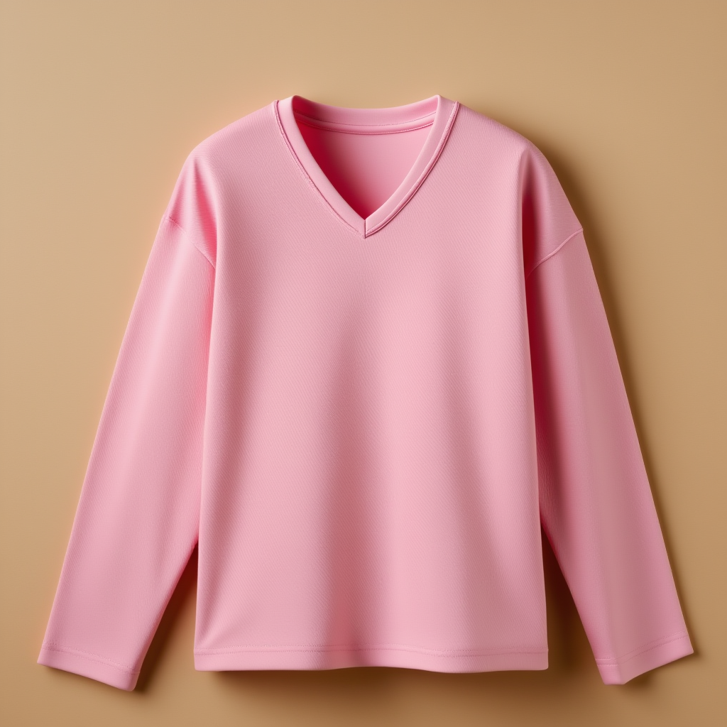Pink V-Neck Women V Neck Full Sleeve - Pink - Image 1