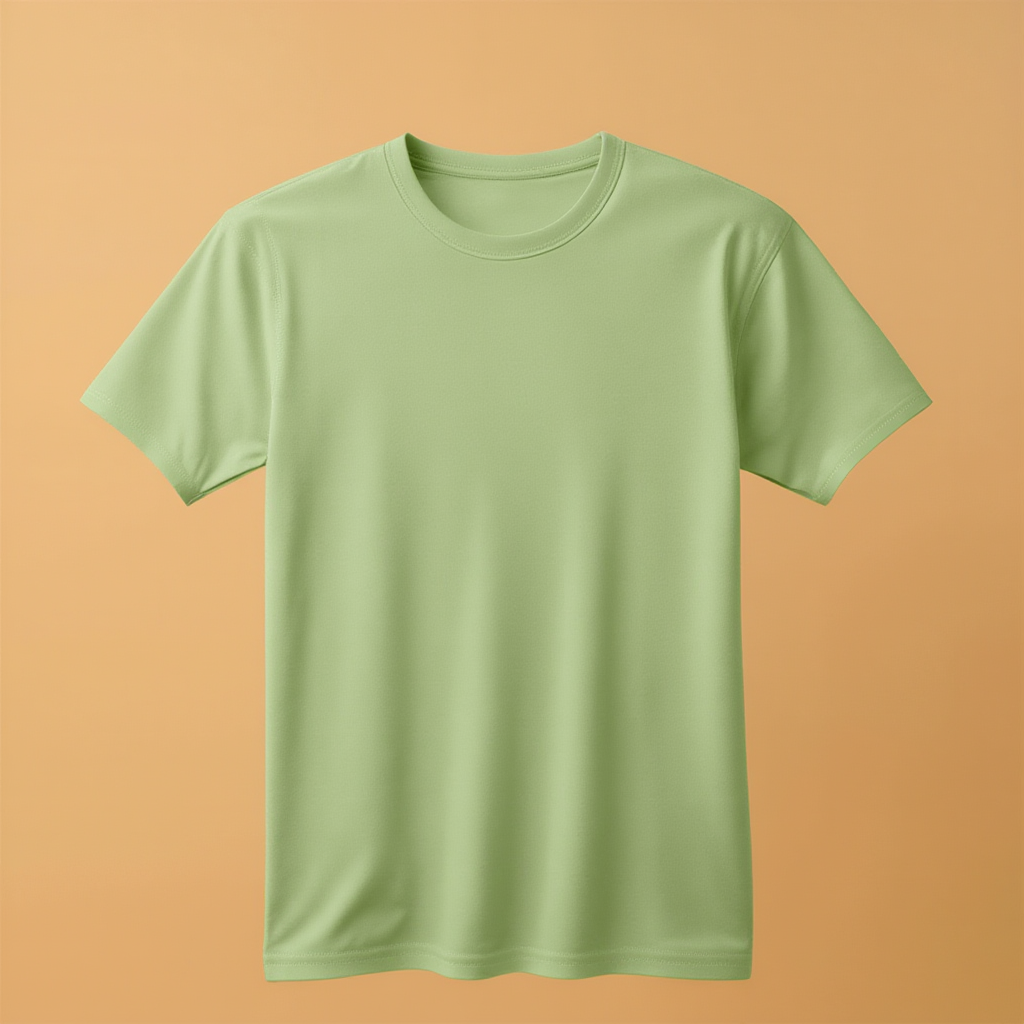 Pista Green T-shirt Women Round Neck Half Sleeve - Pista Green - Image 1