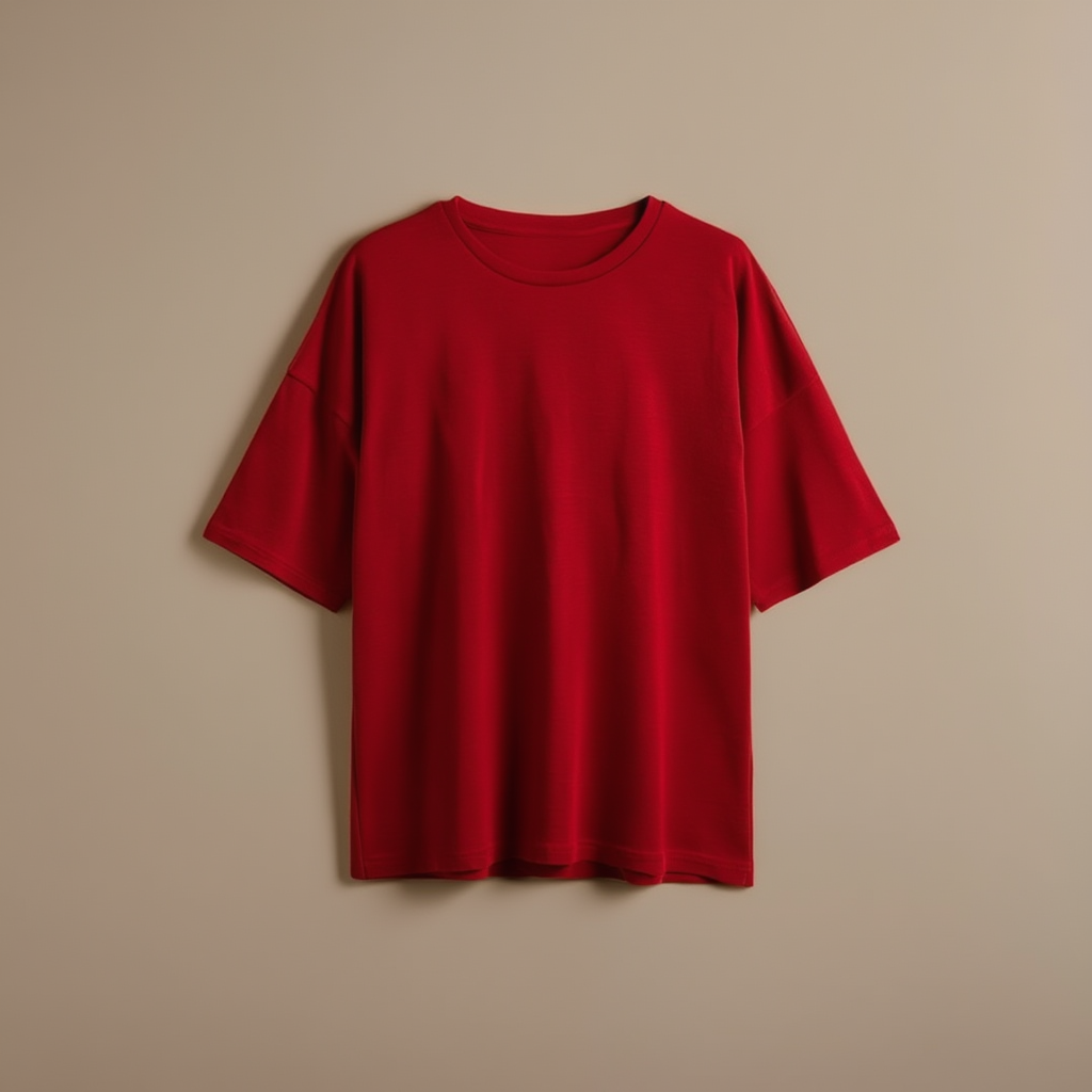 Red Tee Oversized - Red - Image 1