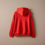 Women Hoodie With Zipper - Red - Image 2