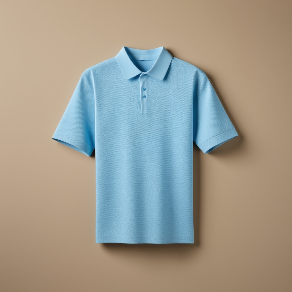 Sky Blue Pique Polo Polo - Sky Blue - Image 1
