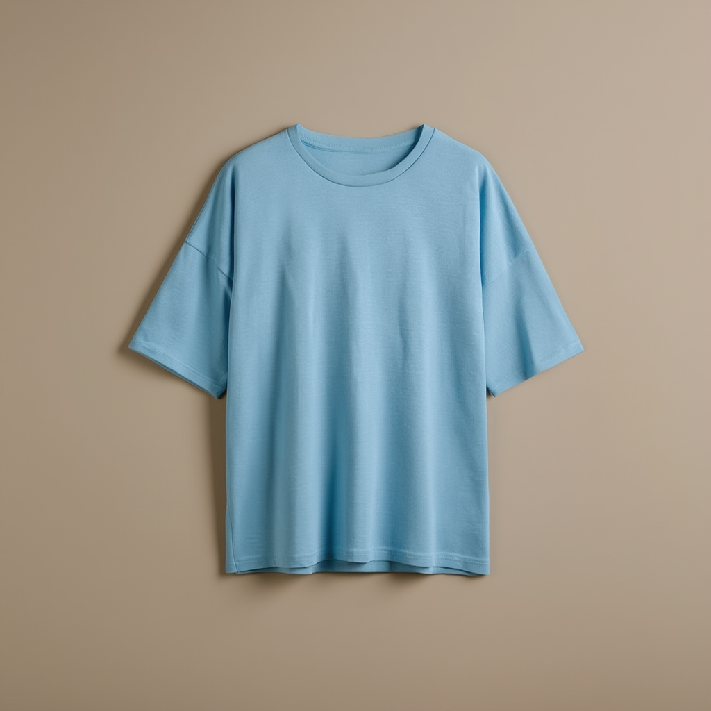 Sky Blue Tee Oversized - Sky Blue - Image 1