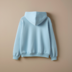 Women Hoodie With Zipper - Sky Blue - Image 2