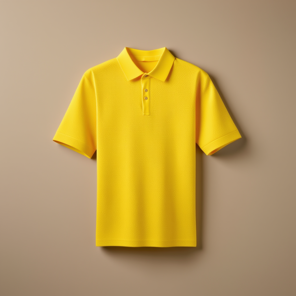Yellow Pique Polo Polo - Yellow - Image 1