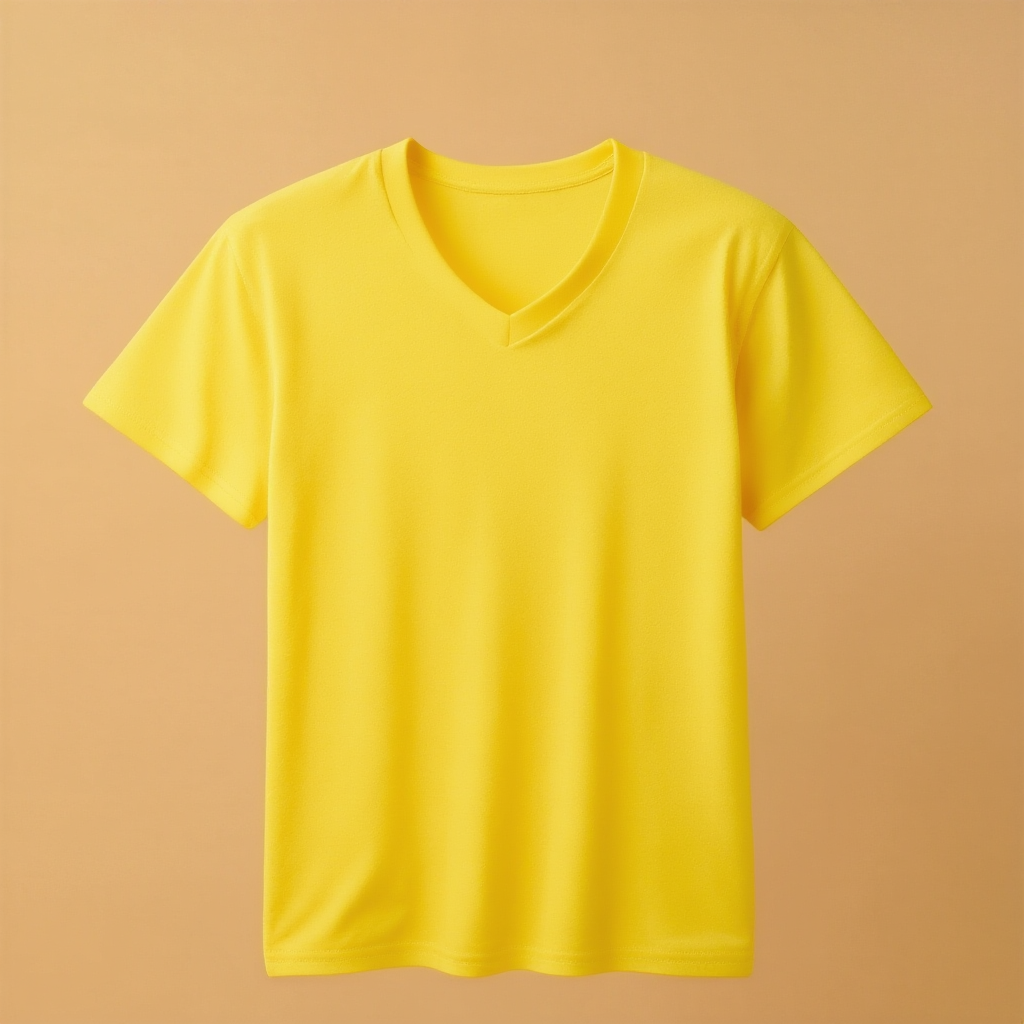 Yellow V-Neck Kids V Neck Half Sleeve - Yellow - Image 1